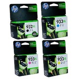 HP 932XL BK, 933XL C, M, Y Set of 4 High Yield Inkjet Cartridges