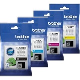 Brother LC-432 BK, C, M, Y Set of 4 Inkjet Cartridges