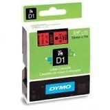 Dymo D1 Label Cassette 19mmx7m (SD45807) - Black on Red