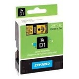 Dymo D1 Label Cassette 19mmx7m (SD45808) - Black on Yellow