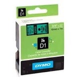 Dymo D1 Label Cassette 19mmx7m (SD45809) - Black on Green