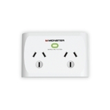 Monster Dual Socket Surge Protector - White