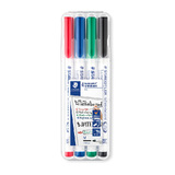 Staedtler LumoColour Whiteboard Markers - Box of 4 - Assorted Colours