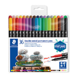 Staedtler Double-Ended 0.5mm &amp; 3mm Permanent Pens - Assorted Colours