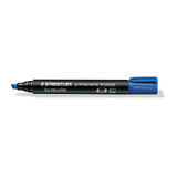 Staedtler Perm Mrk Chisel Blu Bx10