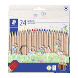 Staedtler Natural Coloured Pencil - Box of 24 - Assorted Colours