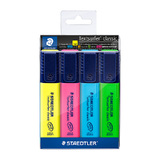 Staedtler Textsurfer Classic Highlighters - 4 Pack - Assorted Colours