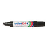 Artline 100 Permanent Marker 12mm Chisel Black Bx6