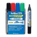 Artline 370 Flipchart Marker 2mm Bullet Astd Wlt4