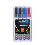 Artline 90 Permanent Marker Chisel Asst H/Case Pk4