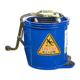 Cleanlink H/Duty Mop Bucket Metal Wringer 16L Blue