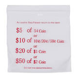 Cmbld Press Seal Coin Bags 60Mic 110x100 Clear/Red