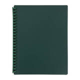 Marbig Refillable Display Book 20 Pocket Dark Grn