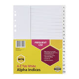 Marbig Indices &amp; Dividers A-Z Tab Pp A4 White