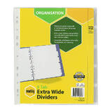 Marbig Indices &amp; Divider 5 Insert Tab XWide A4 Wht