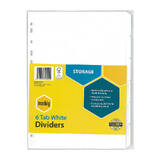 Marbig Indices &amp; Dividers 6 Tab Manilla A4 White