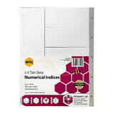 Marbig Indices &amp; Dividers 1-5 Tab Pp A4 Grey