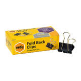 Marbig Fold Back Clips 25mm Box 12