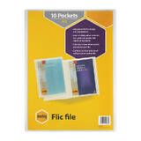 Marbig Flic File A3 10 Pocket Insert Cover Clear