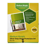 Marbig Sheet Protectors M/Weight A4 Slvr Str Bx100