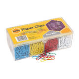 Marbig Paper Clips Ast Colours Vinyl Coated Bx800