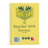 Spirax 813 Recycled Notebook A6 100 Pg Pk5