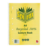 Spirax 814 Recycled Lecture Book A4 140 Page Pk5