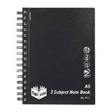 Spirax P572 PP 3 Subject Book A5 300P Blk S/O Pk5