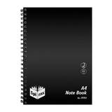 Spirax P595A PP Notebook A4 240 Pg Black S/O Pk5