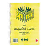 Spirax 811 Recycled Notebook A4 240 Pg Pk5