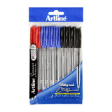 Artline Smoove Ballpoint Stick Medium Astd Pk10