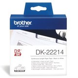 Brother DK-22214 White Continuous Paper Roll - 12mm x 30.48m