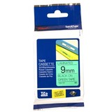 Brother TZe-721 Black on Green Laminated Label Tape - 8 Metres