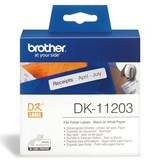 Brother DK-11203 White File Folder Label - 17mm x 87mm, 300 Labels Per Roll