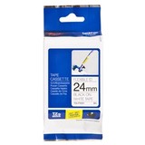 Brother TZe-FX251 Black on White Flexible Laminated Tape - 24mm x 8 Metres