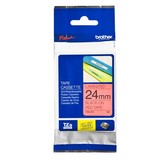 Brother TZe-451 Black on Red Laminated Labelling Tape - 24mm x 8M