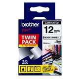 Brother TZe-231 / 12mm Black Text On White Laminated Labelling Tape - 8 Metres (Twin Pack)