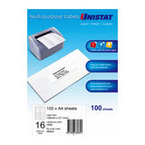 Unistat LIP Label 105x37mm - 16Up Pack 100