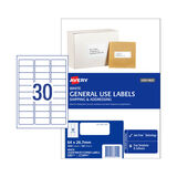 Avery General Use Label L7158GU 64x26.7mm - 30Up Box 100