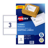 Avery Laser Label L7155 200.7x93.1mm - 3Up Pack 100