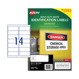 Avery Laser Label Heavy Duty L7063 99.1x38.1mm - 14Up Pack 25