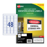 Avery Laser Label Heavy Duty White L4778 45.7x21.2mm - 48Up Pack 25