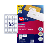 Avery Laser Label Address L7651 38.1x21.2mm - 65Up Pack 100