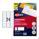 Avery LIP Label Address Quick Peel L7159 64x33.8mm - 24Up Box 10