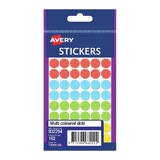 Avery Assorted Dots 12mm Pk162 Bx10