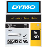 Dymo Rhino Vinyl 12mm Tape Black