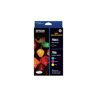 Epson 786XL High Yield Black + 786 Standard Yield Colours (C,M,Y) - Ink Cartridge Value Pack