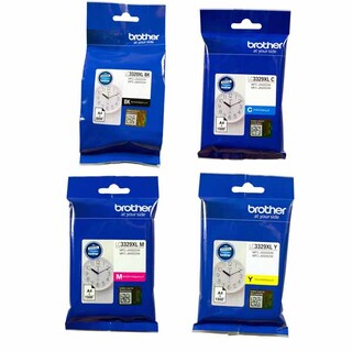 Brother LC-3329XLBK, C, M, Y Set of 4 Super High Yield Inkjet Cartridges