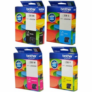 Brother LC-23EBK, C, M, Y Set of 4 Super High Yield Inkjet Cartridges