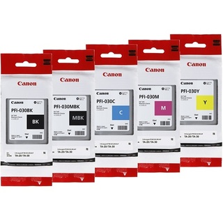 Canon PFI-030BK, MB, C, M, Y Set of 5 Inkjet Cartridges